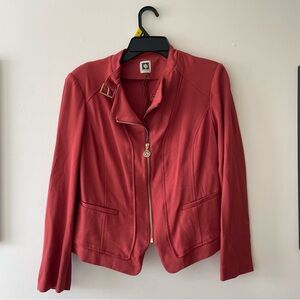 Anne Klein Women’s Pink Zipper Jacket Size M